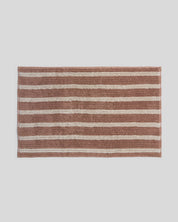 Organic Resort Stripe Tub Mat in Adobe with Butter by Parachute Home — view 1