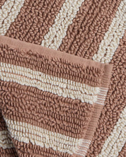 Organic Resort Stripe Tub Mat in Adobe with Butter by Parachute Home — view 3