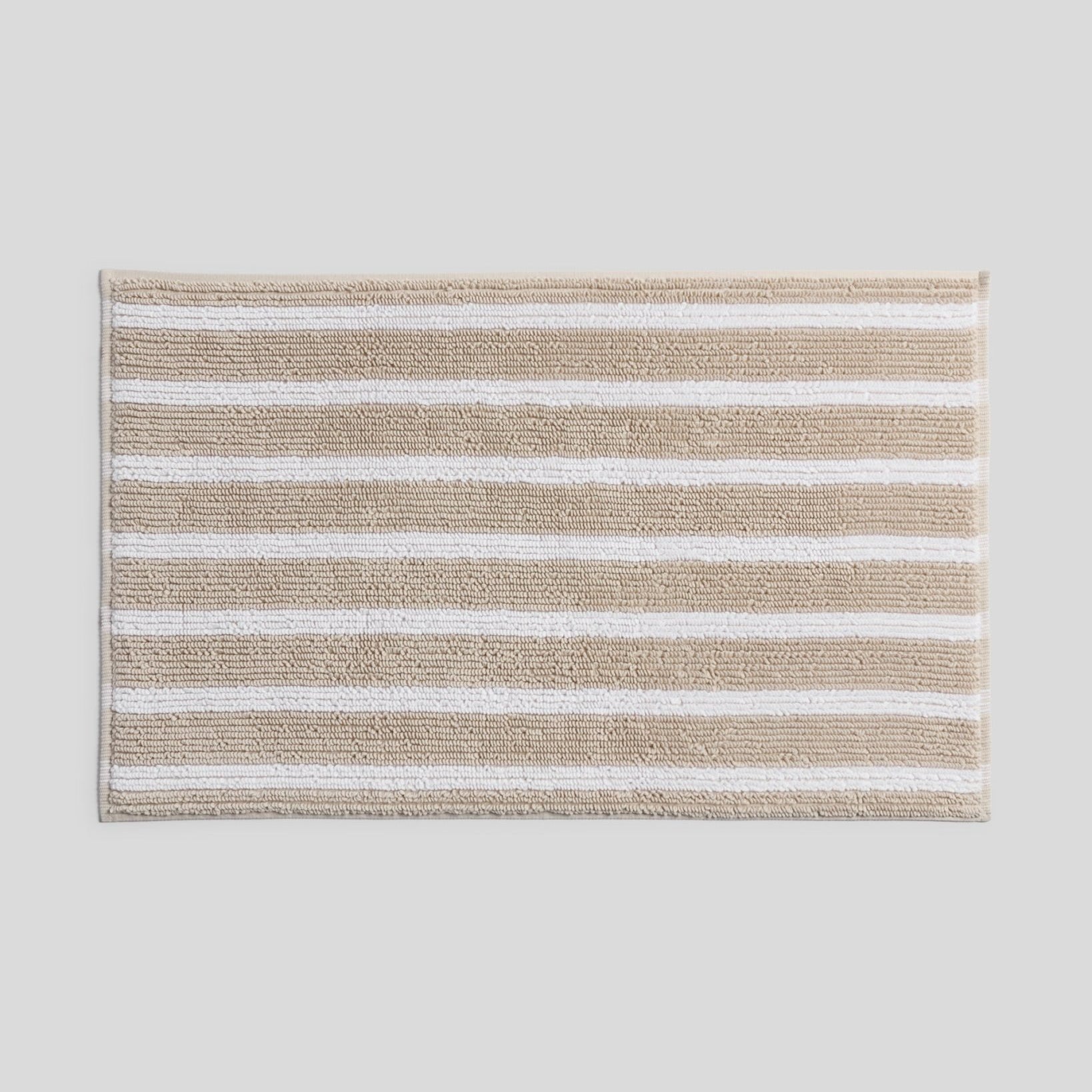 Organic Resort Stripe Tub Mat | Bone with White - Pretti.Cool