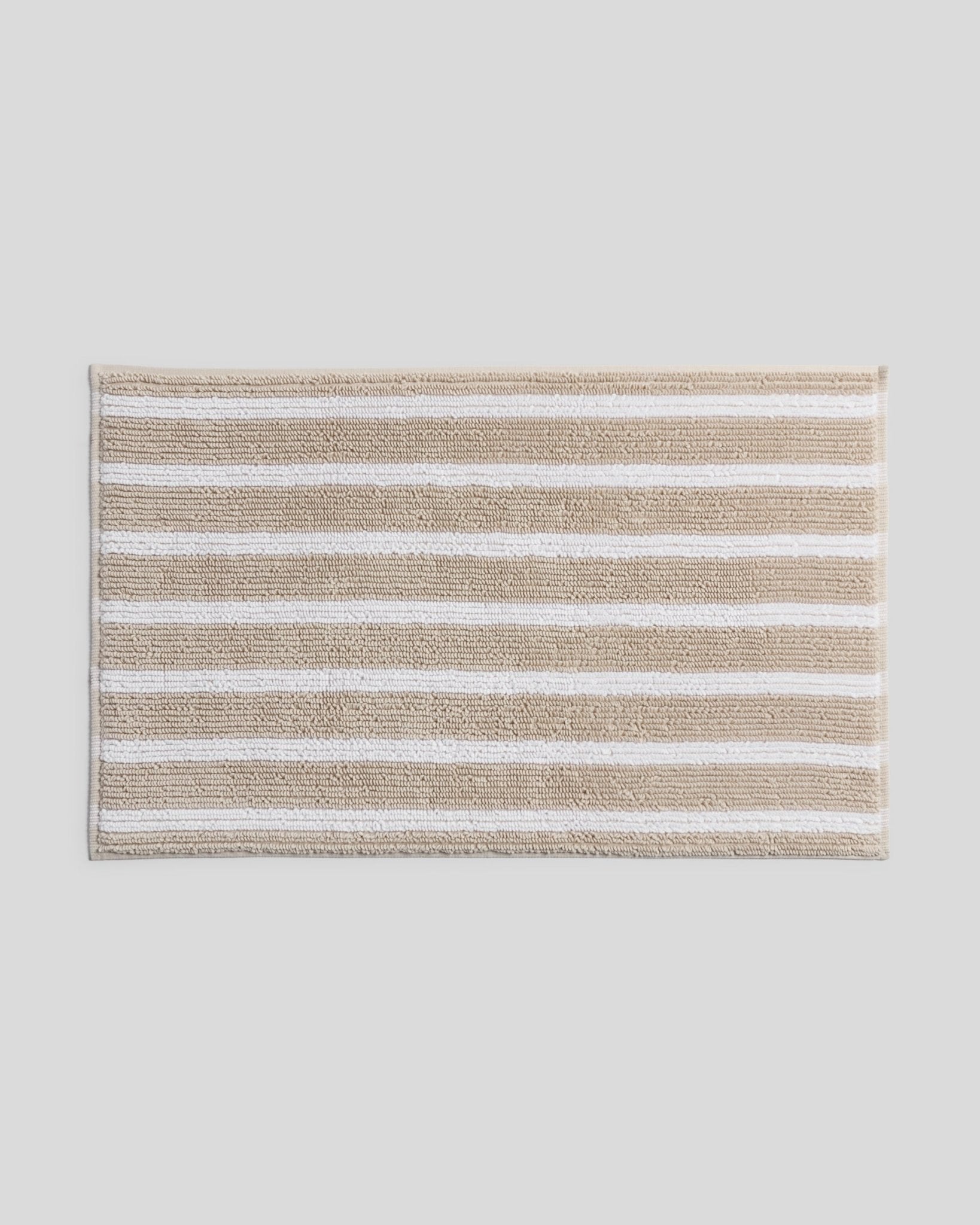 Organic Resort Stripe Tub Mat | Bone with White - Pretti.Cool