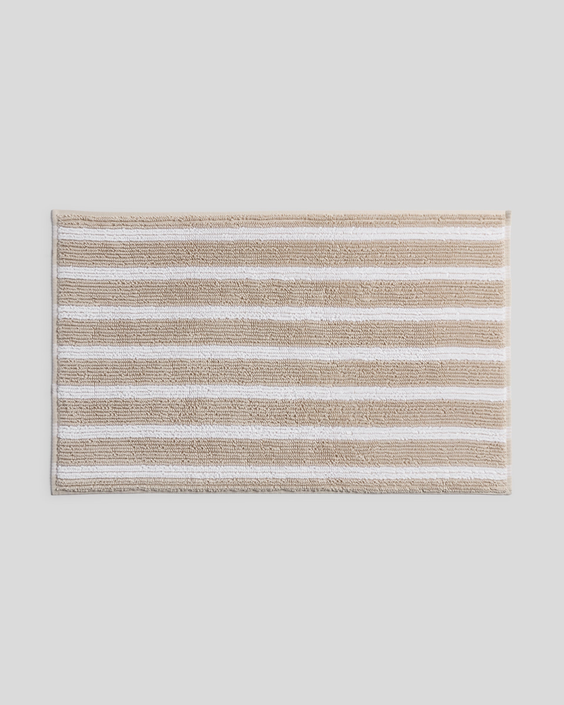 Organic Resort Stripe Tub Mat in Bone with White by Parachute Home — view 1