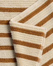 Organic Resort Stripe Tub Mat in Butter with Honey by Parachute Home — view 3
