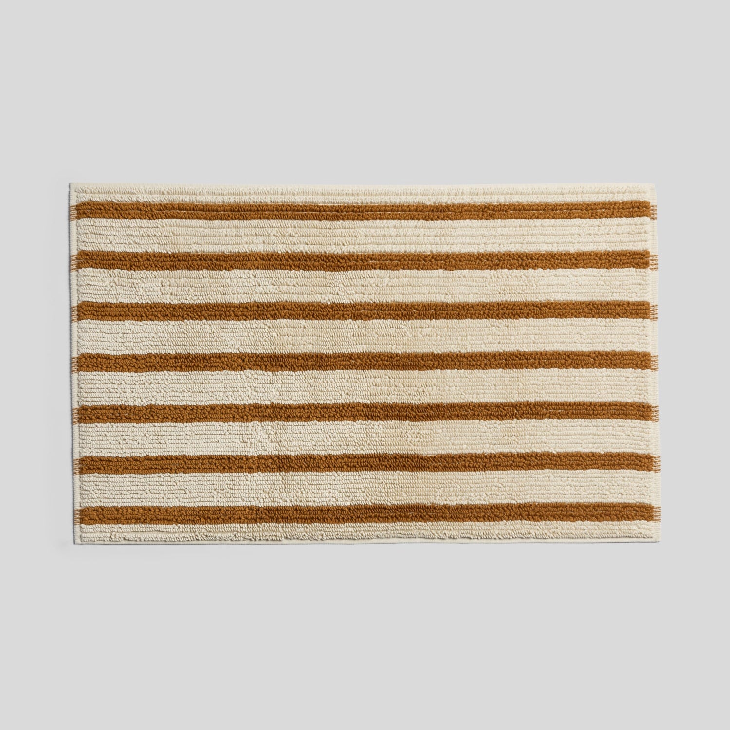 Organic Resort Stripe Tub Mat in Butter with Honey by Parachute Home — view 1