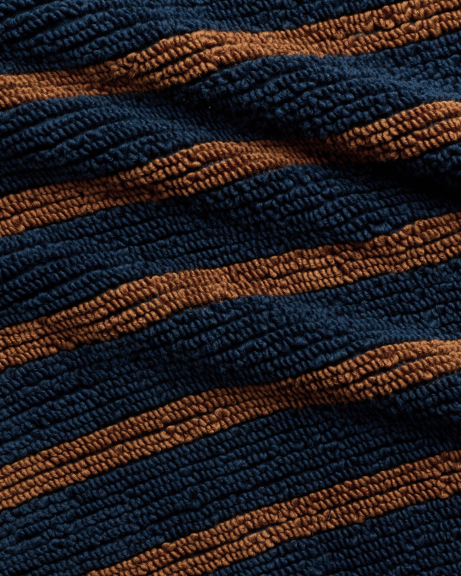 Organic Resort Stripe Tub Mat in Ink with Tobacco by Parachute Home — view 3