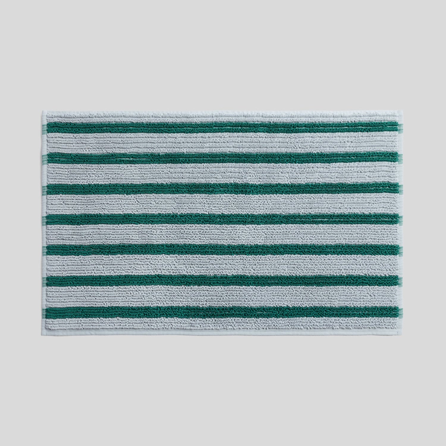 Organic Resort Stripe Tub Mat in Sky with Malachite by Parachute Home — view 1