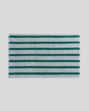 Organic Resort Stripe Tub Mat in Sky with Malachite by Parachute Home — view 1