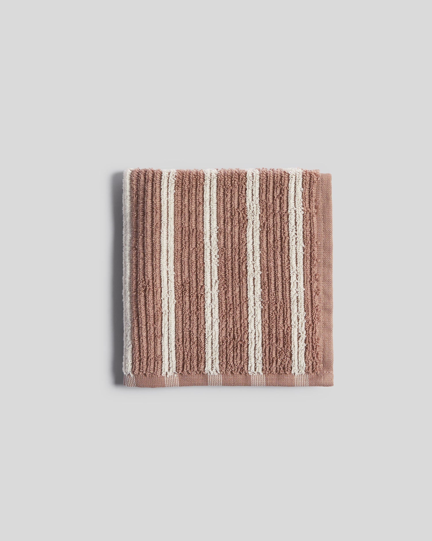 Organic Resort Stripe Towels in Adobe with Butter by Parachute Home — view 5