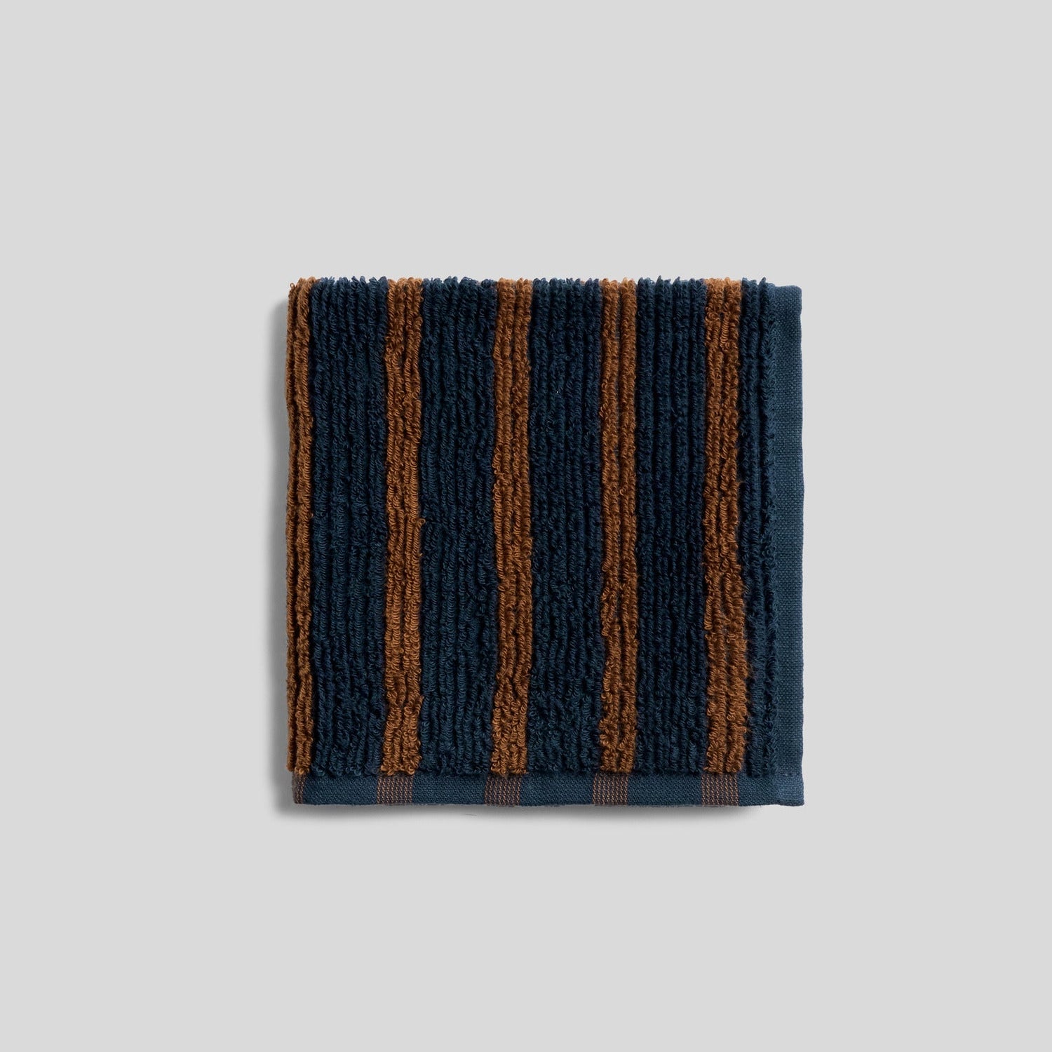 Organic Resort Stripe Towels in Ink with Tobacco by Parachute Home — view 6