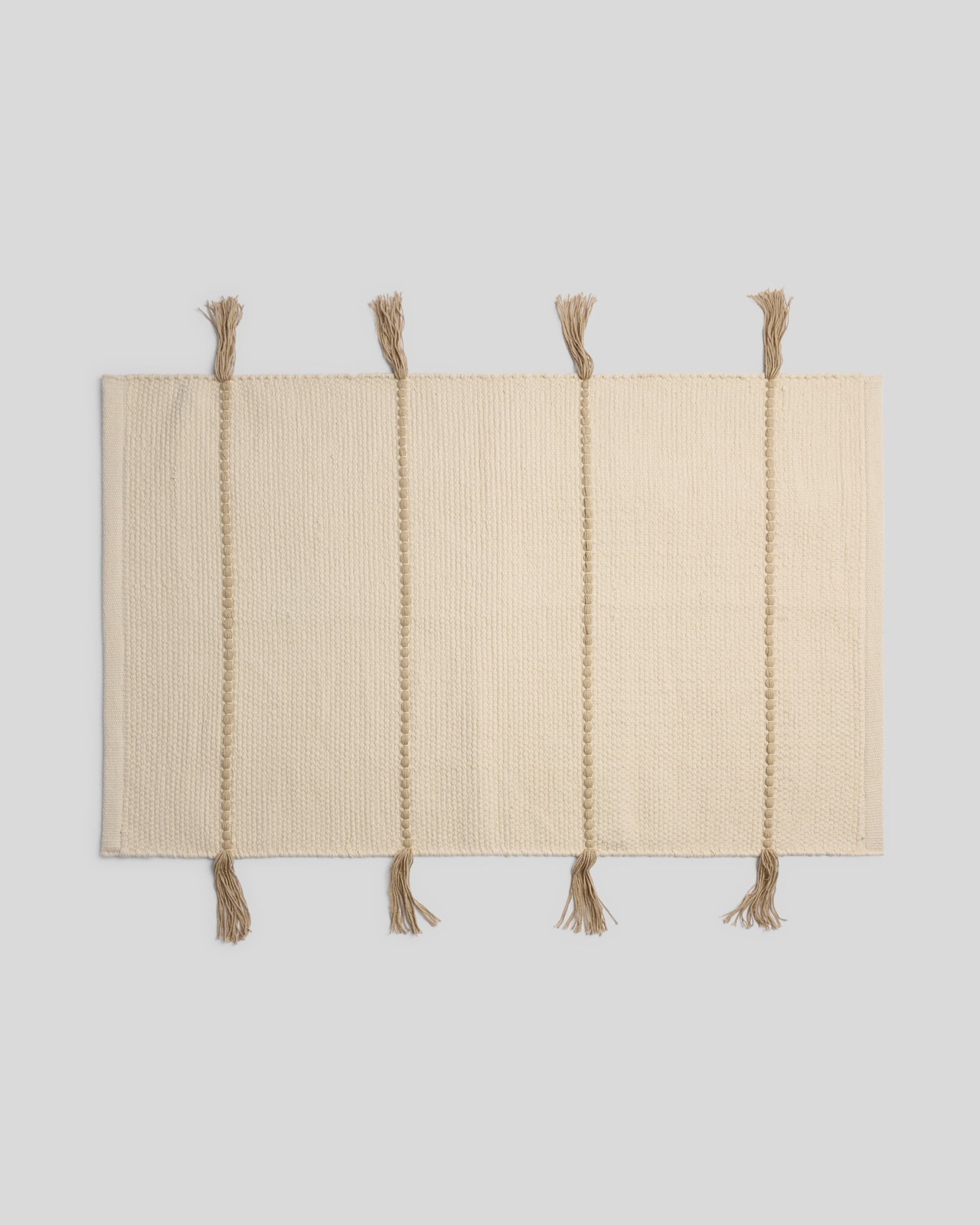 Organic Tassel Bath Rug in Natural and Toast by Parachute Home — view 1