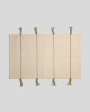 Organic Tassel Bath Rug in Natural and Toast by Parachute Home — view 1