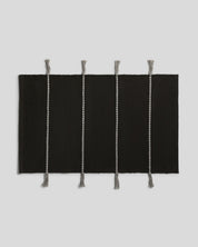 Organic Tassel Bath Rug in Onyx and Pewter by Parachute Home — view 1