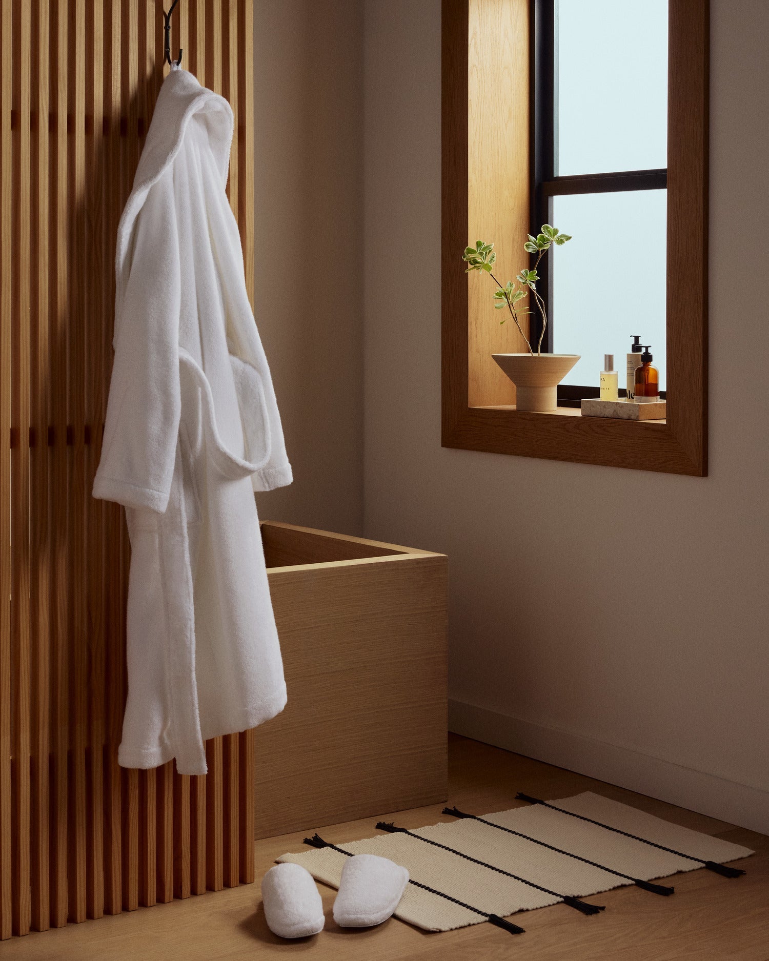 Classic Plush Robe in White by Parachute Home — view 5