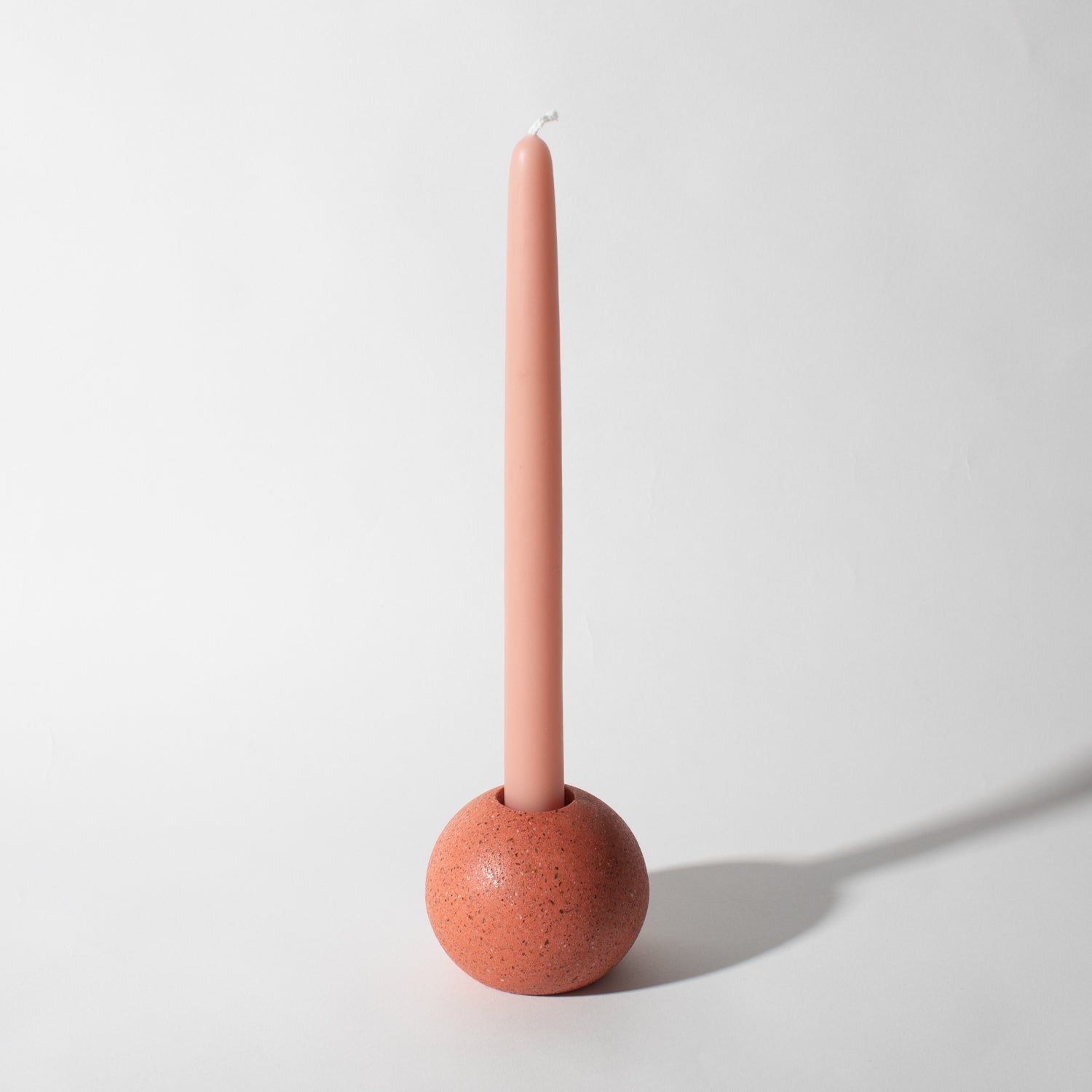 Sphere Candlestick Holder | Coral Terrazzo - pretti.cool