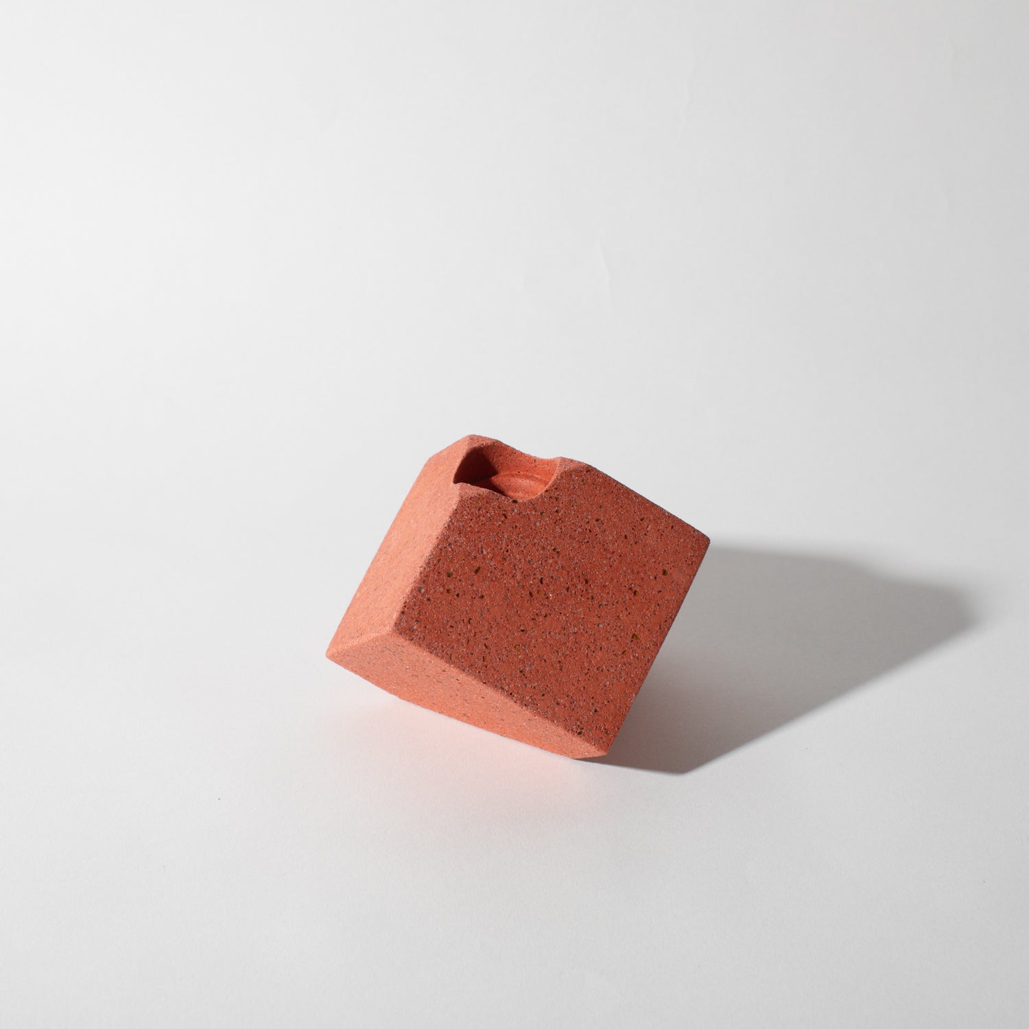 Cube Candlestick Holder | Coral Terrazzo - pretti.cool