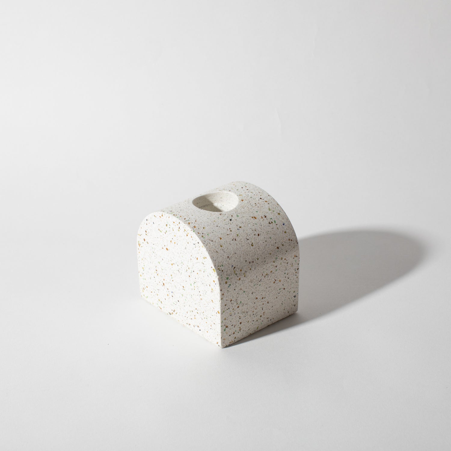 Arch Candlestick Holder | White Terrazzo - pretti.cool