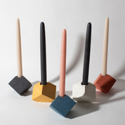 Cube Candlestick Holder | Coral Terrazzo - pretti.cool