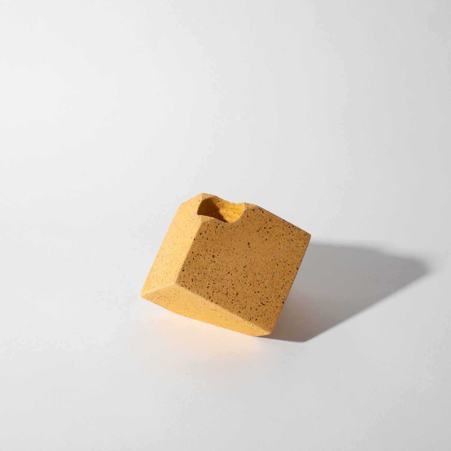 Cube Candlestick Holder | Marigold Terrazzo - pretti.cool