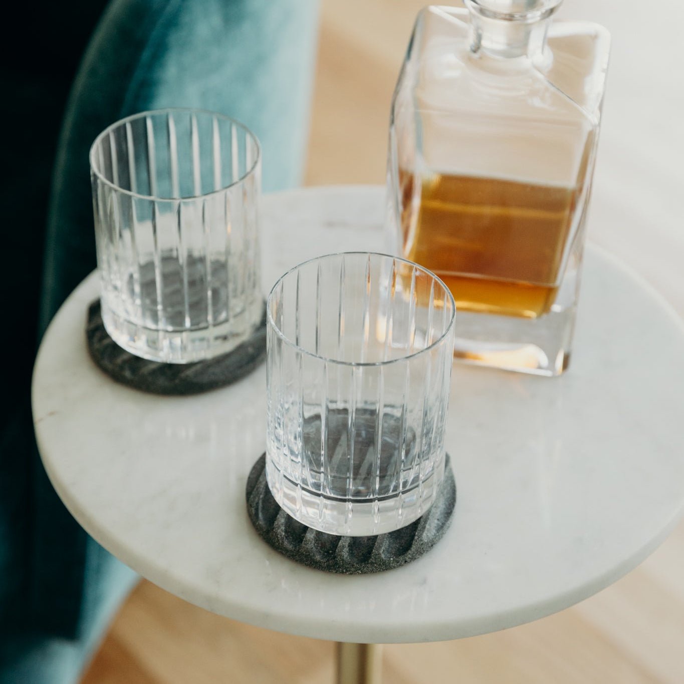 Coaster Set | Dark Green Terrazzo - Pretti.Cool