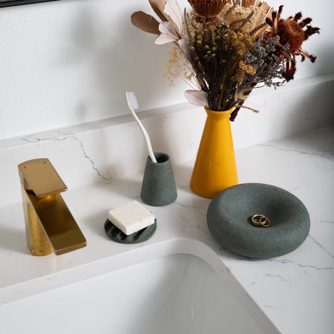 Bubble Catch All (Small) | Dark Green Terrazzo - Pretti.Cool