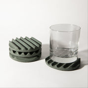 Coaster Set | Dark Green Terrazzo - pretti.cool