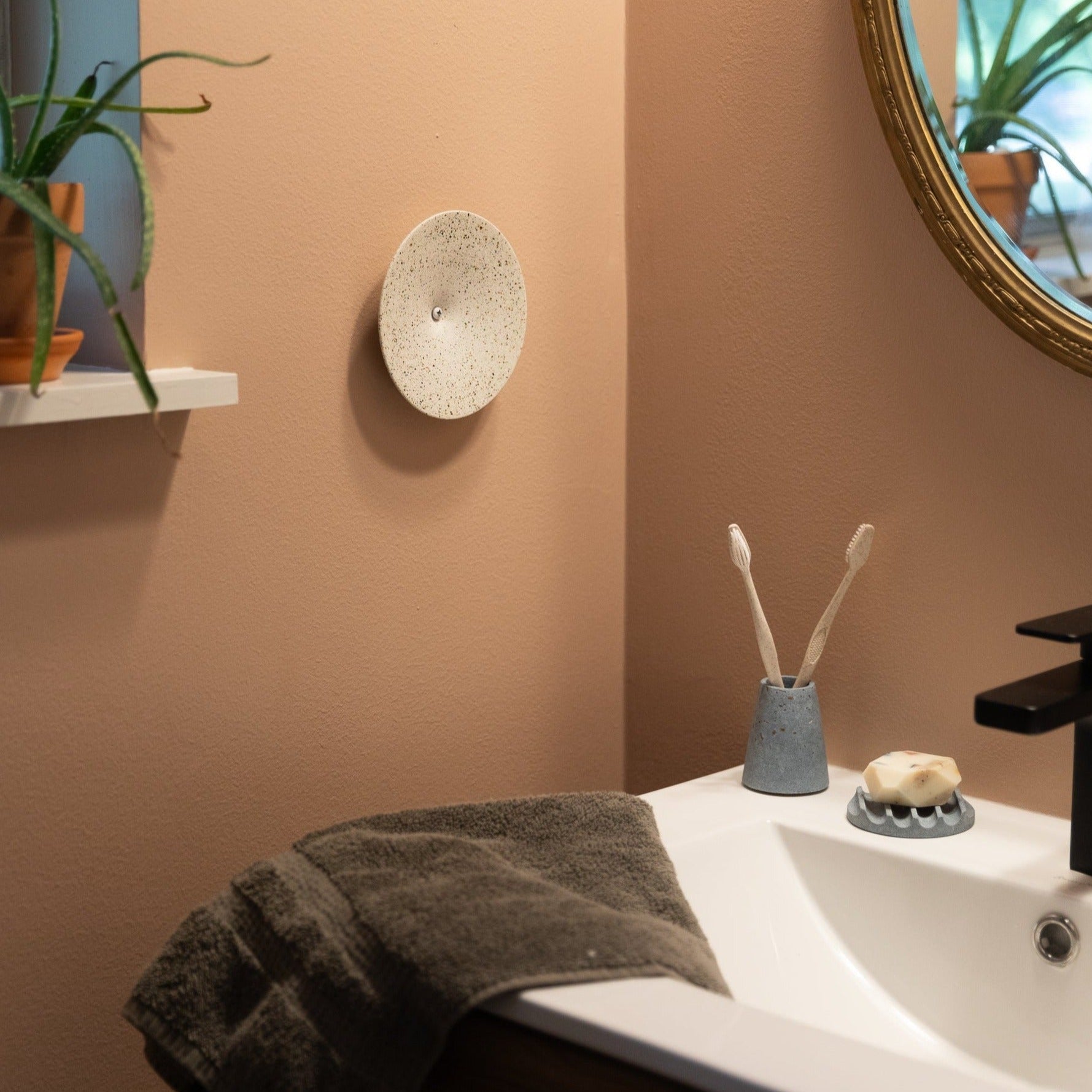 Dimple Wall Hook, Large | White Terrazzo - pretti.cool