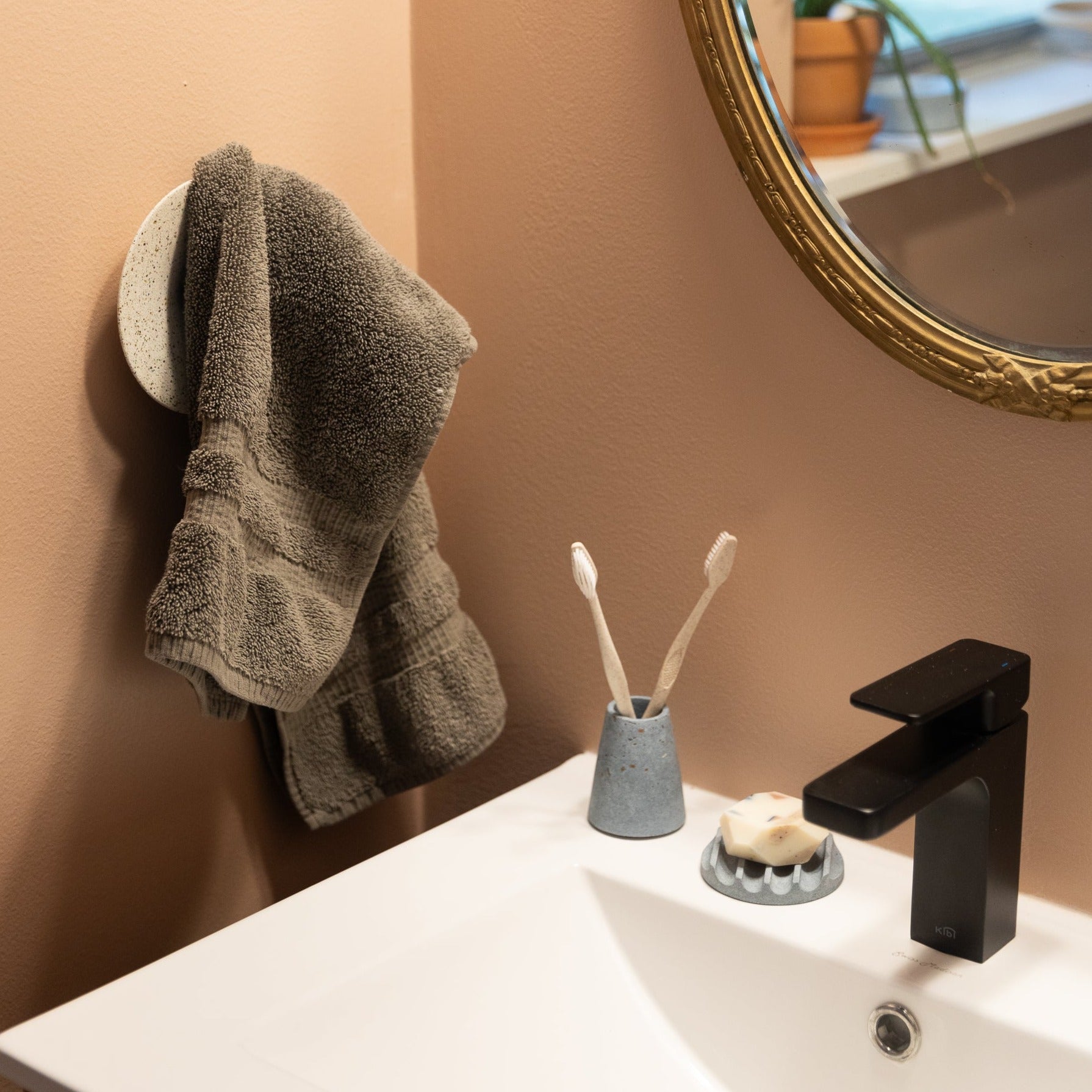 Toothbrush Holder | Light Blue Terrazzo - pretti.cool