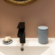 Cotton Swab Holder | Light Blue Terrazzo - pretti.cool