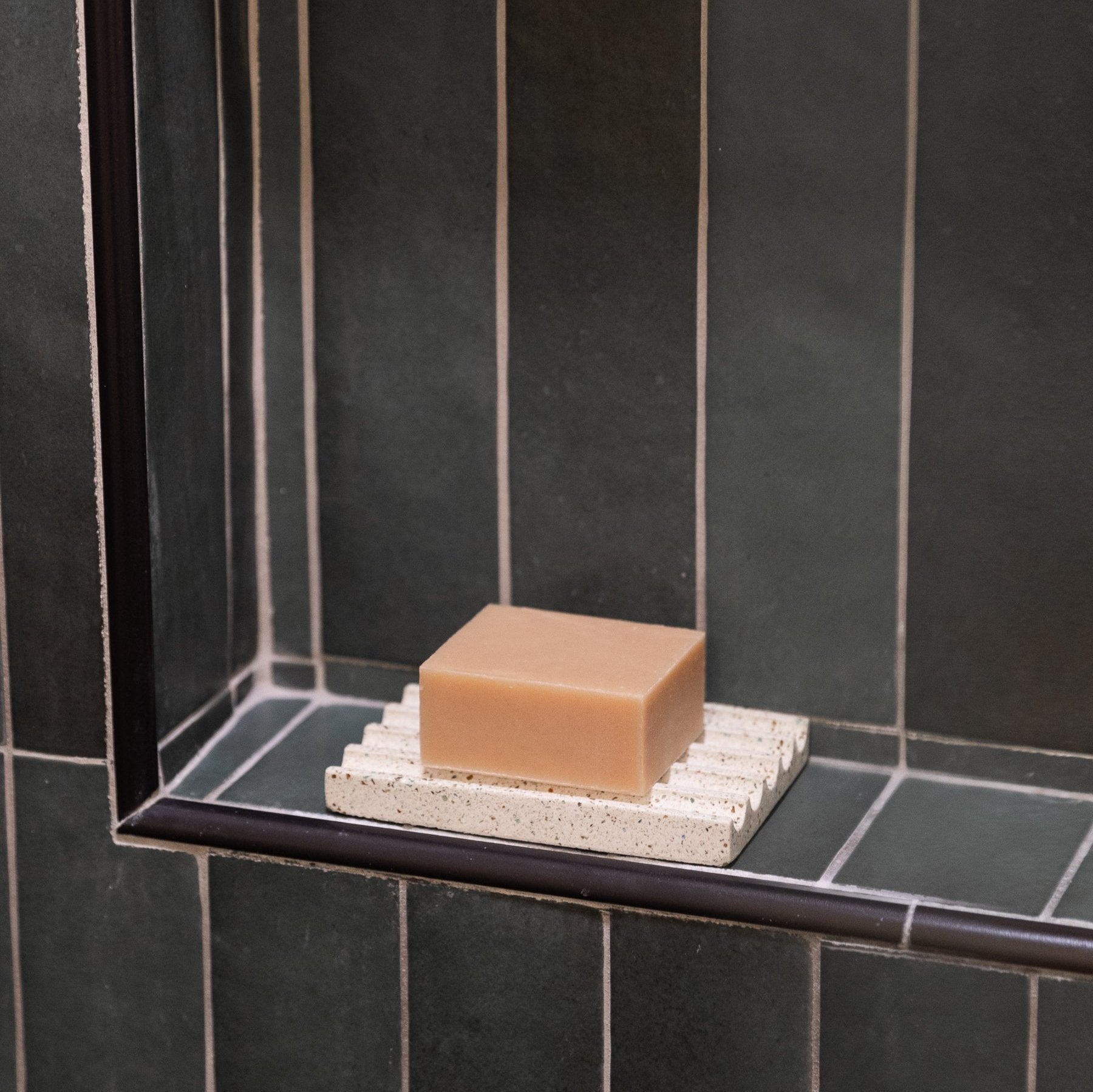 Soap Dish | White Terrazzo - pretti.cool