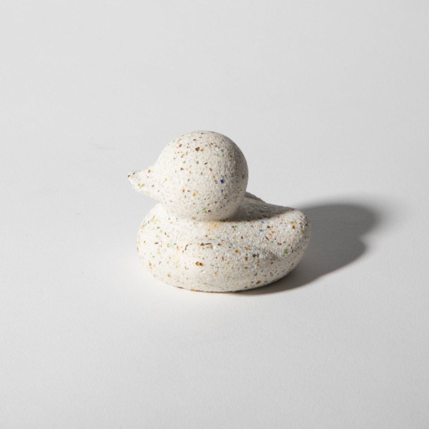 Mini “Rubber” Ducky | White Terrazzo - pretti.cool