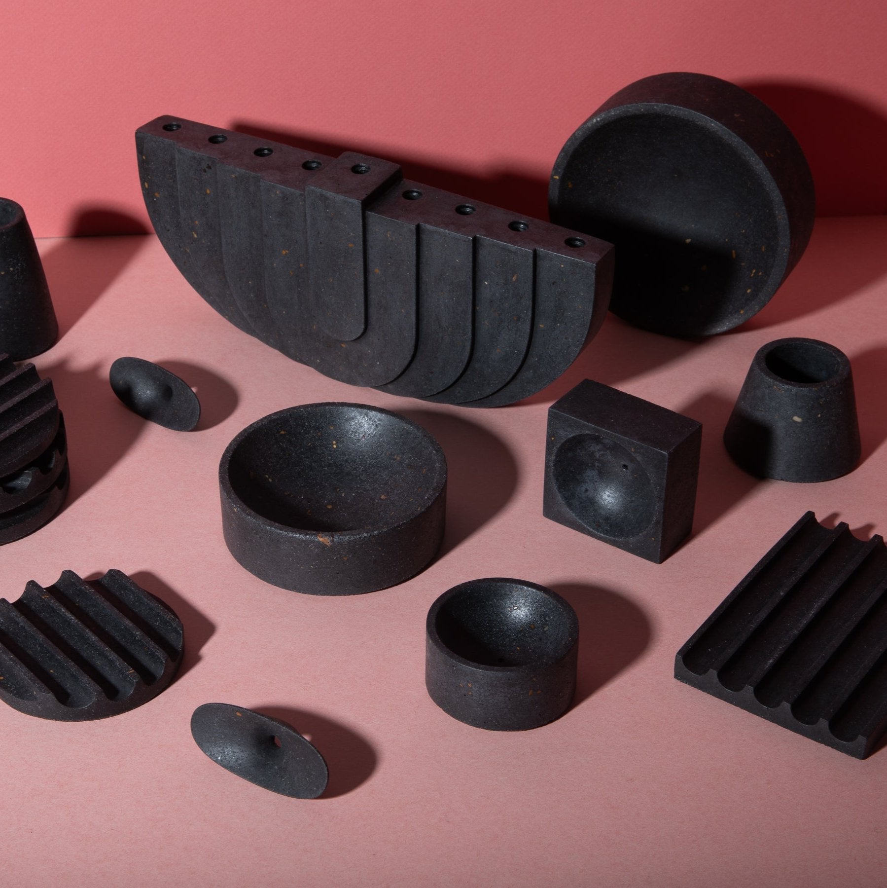 Square Incense Holder | Black Terrazzo - pretti.cool