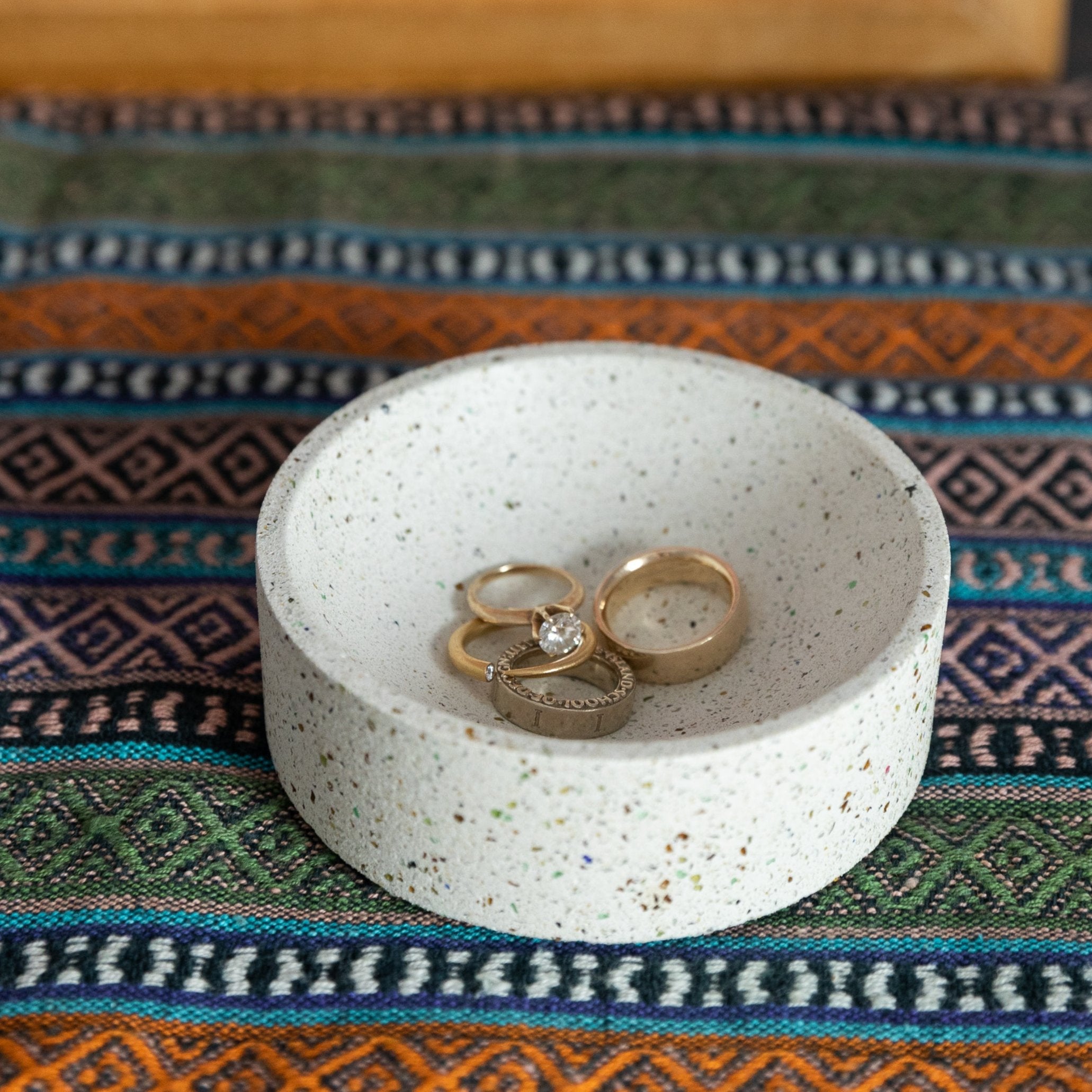 4" Catch-All | White Terrazzo - pretti.cool