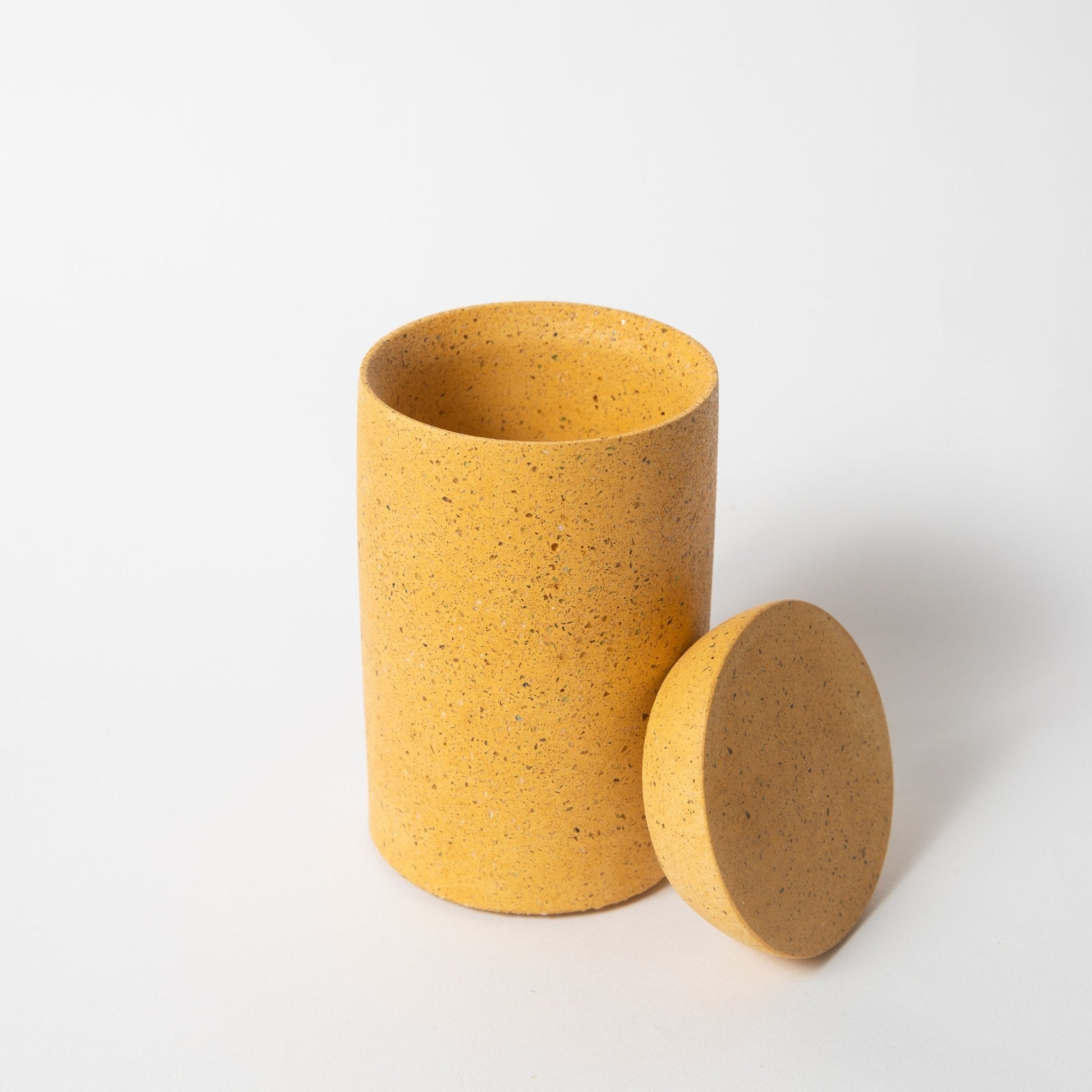 Cotton Swab Holder | Marigold Terrazzo - pretti.cool