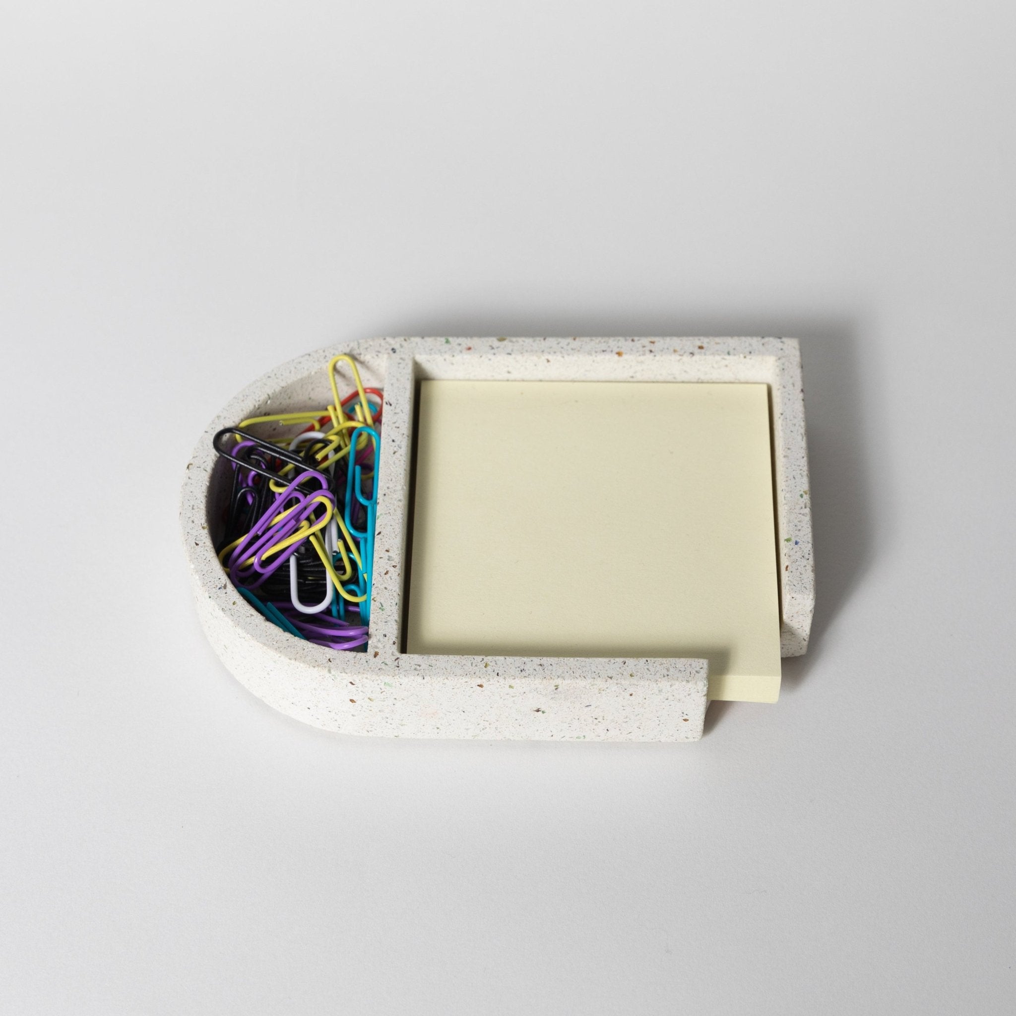 Sticki Note Holder | White Terrazzo - pretti.cool