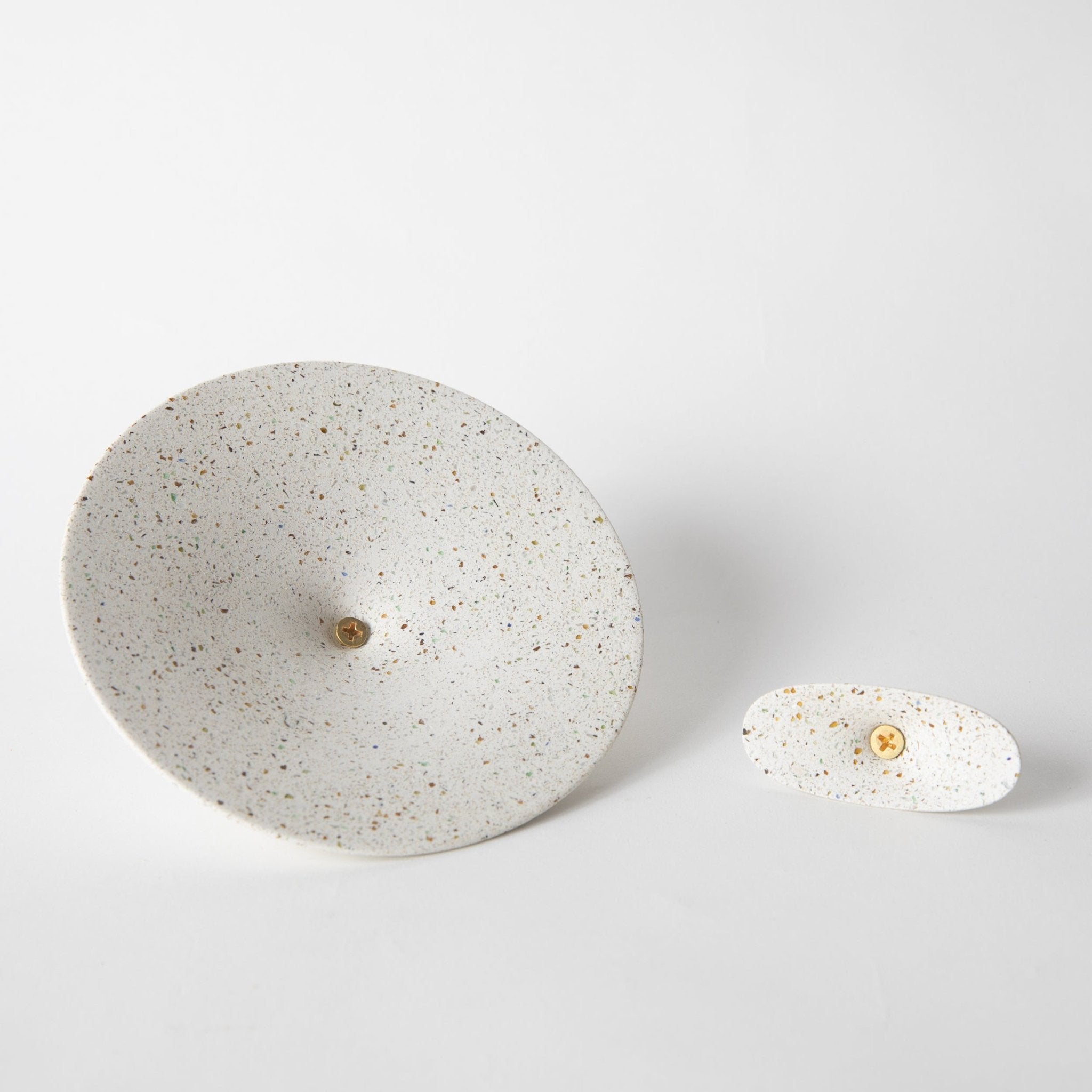 Dimple Coat Hook | White Terrazzo - pretti.cool