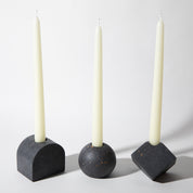 Block Candlestick Holder Set | Black Terrazzo - pretti.cool