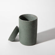 Cotton Swab Holder | Dark Green Terrazzo - pretti.cool