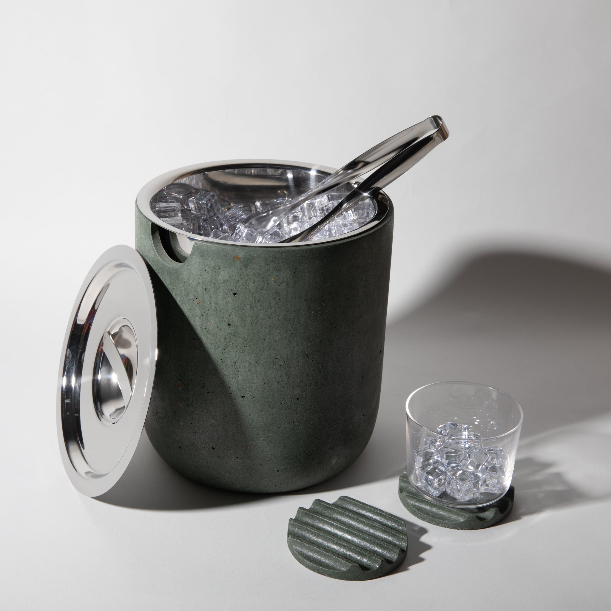 Ice Bucket | Dark Green Terrazzo - pretti.cool
