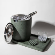 Ice Bucket w/ Tray | Dark Green Terrazzo - pretti.cool