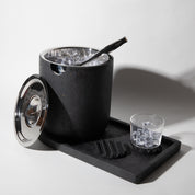 Ice Bucket w/ Tray | Black Terrazzo - pretti.cool
