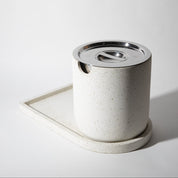 Ice Bucket w/ Tray | White Terrazzo - pretti.cool