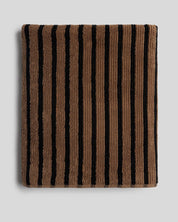 Organic Resort Stripe Towels in Camel with Soft Black by Parachute Home — view 9