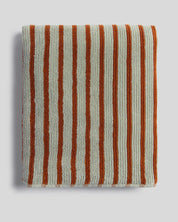 Organic Resort Stripe Towels in Sage with Russet by Parachute Home — view 8