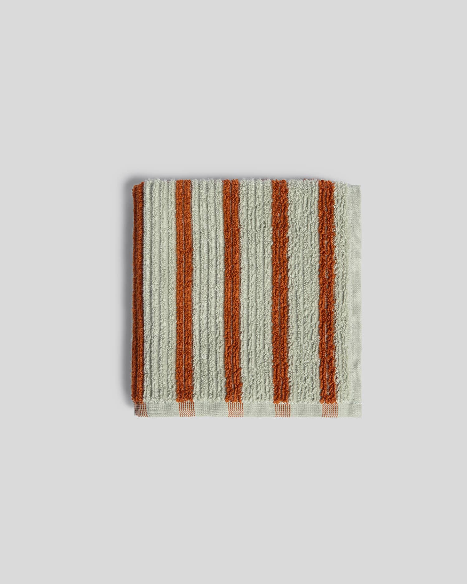 Organic Resort Stripe Towels in Sage with Russet by Parachute Home — view 5