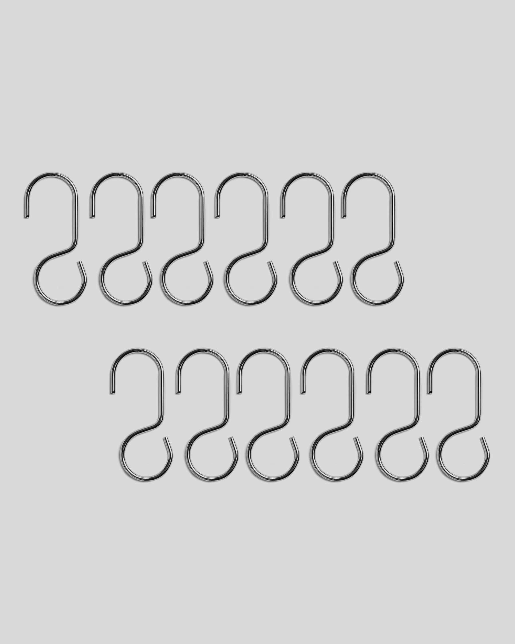 Shower Curtain Hooks in Chrome by Parachute Home — view 1