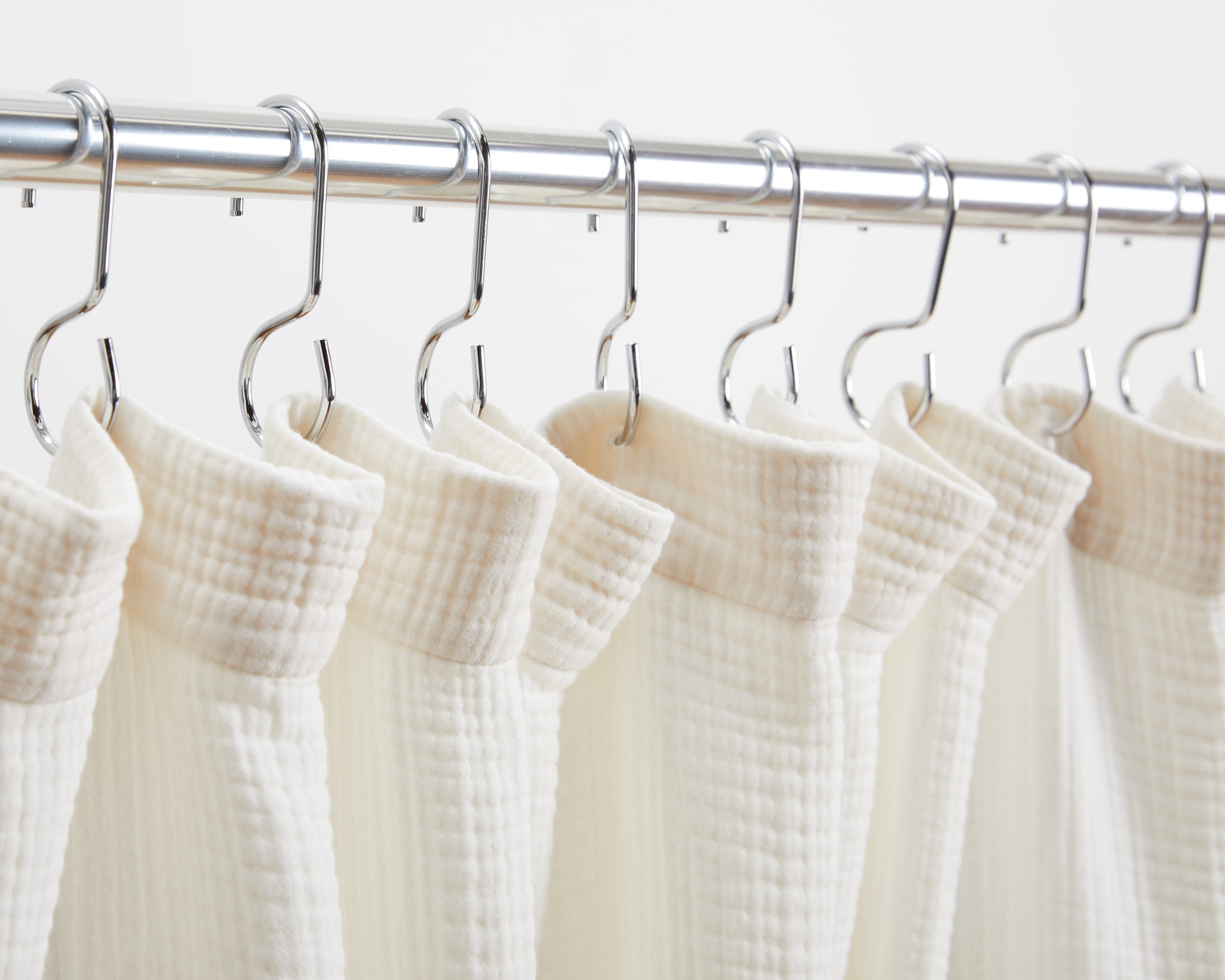 Shower Curtain Hooks in Chrome by Parachute Home — view 2