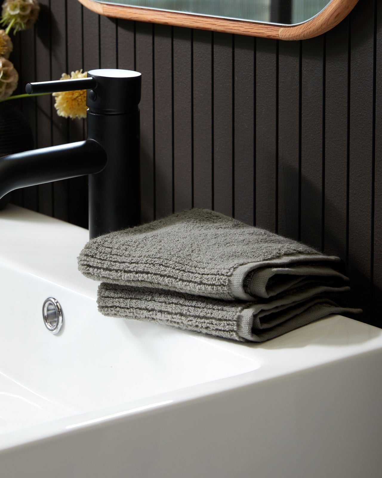 Soft Rib Towels in Moss by Parachute Home — view 4