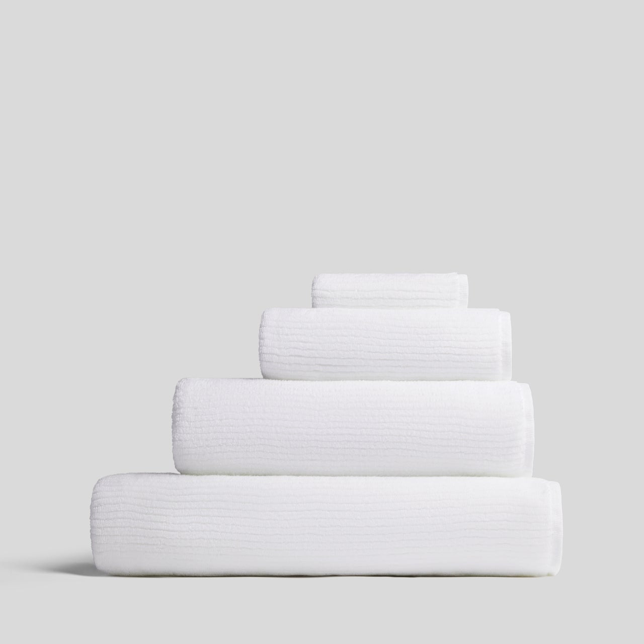 Soft Rib Towels in White by Parachute Home — view 1