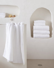 Soft Rib Towels in White by Parachute Home — view 5