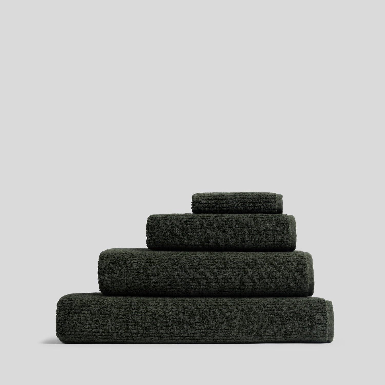 Soft Rib Towels in Evergreen by Parachute Home — view 1
