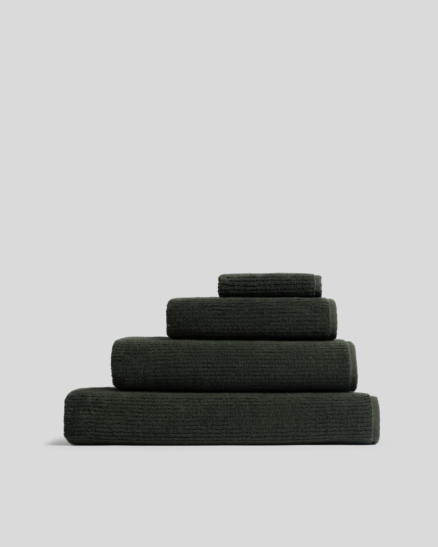 Soft Rib Towels in Evergreen by Parachute Home — view 1
